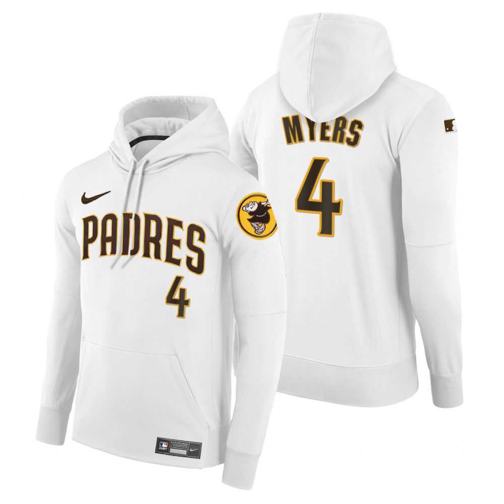 Men Pittsburgh Pirates 4 Myers white home hoodie 2021 MLB Nike Jerseys